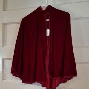 I. Magnin Dark Red Women's Custom Cape (Can416) Vintage